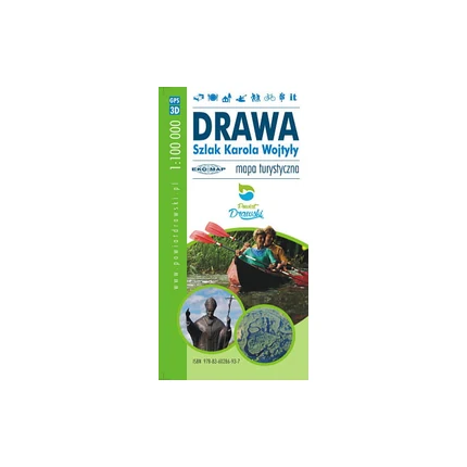Okładka produktu: 2018 MAPA TURYSTYCZNA DRAWA SZLAK KAJAKOWY KAROLA WOJTYŁY